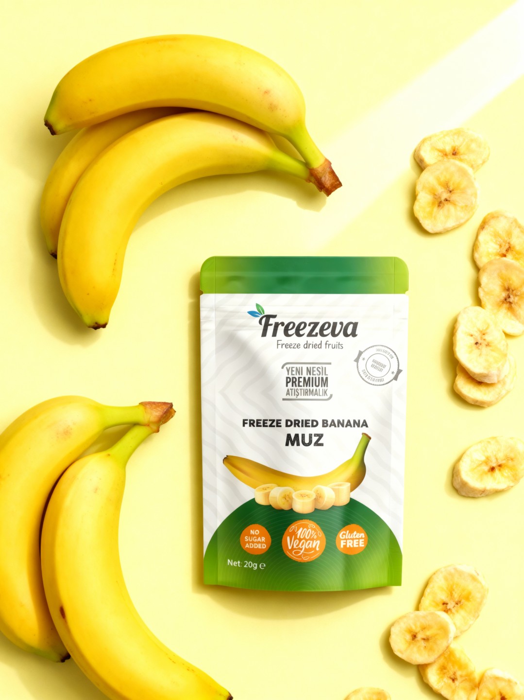 Freezeva Dondurularak Kurutulmuş Muz 15 gr